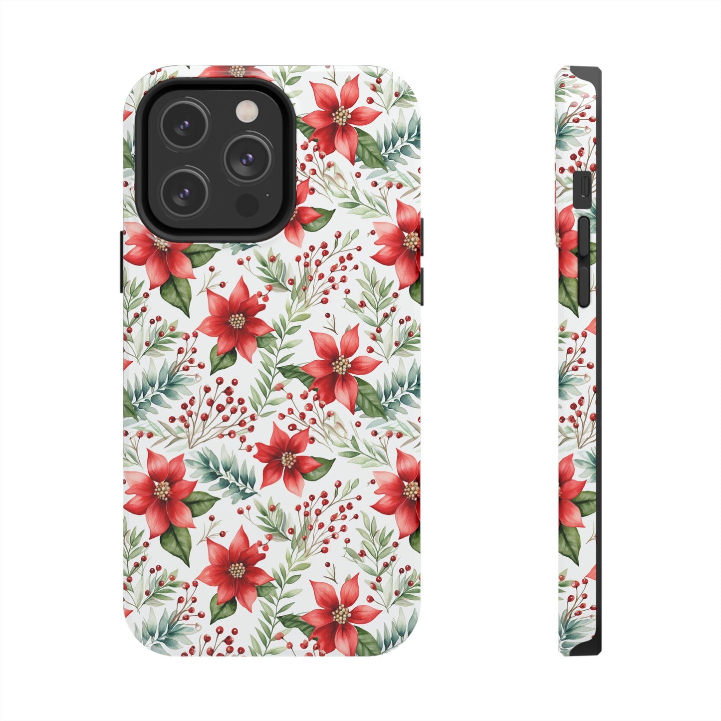 Christmas Poinsettia Phone Cases