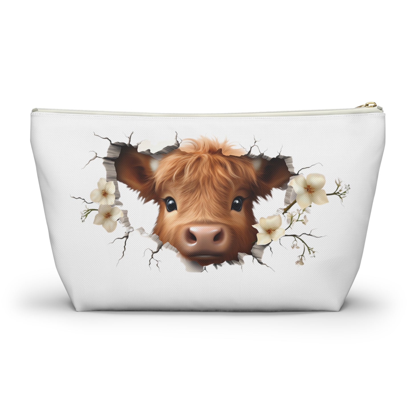 Highland Cow Makeup Bag