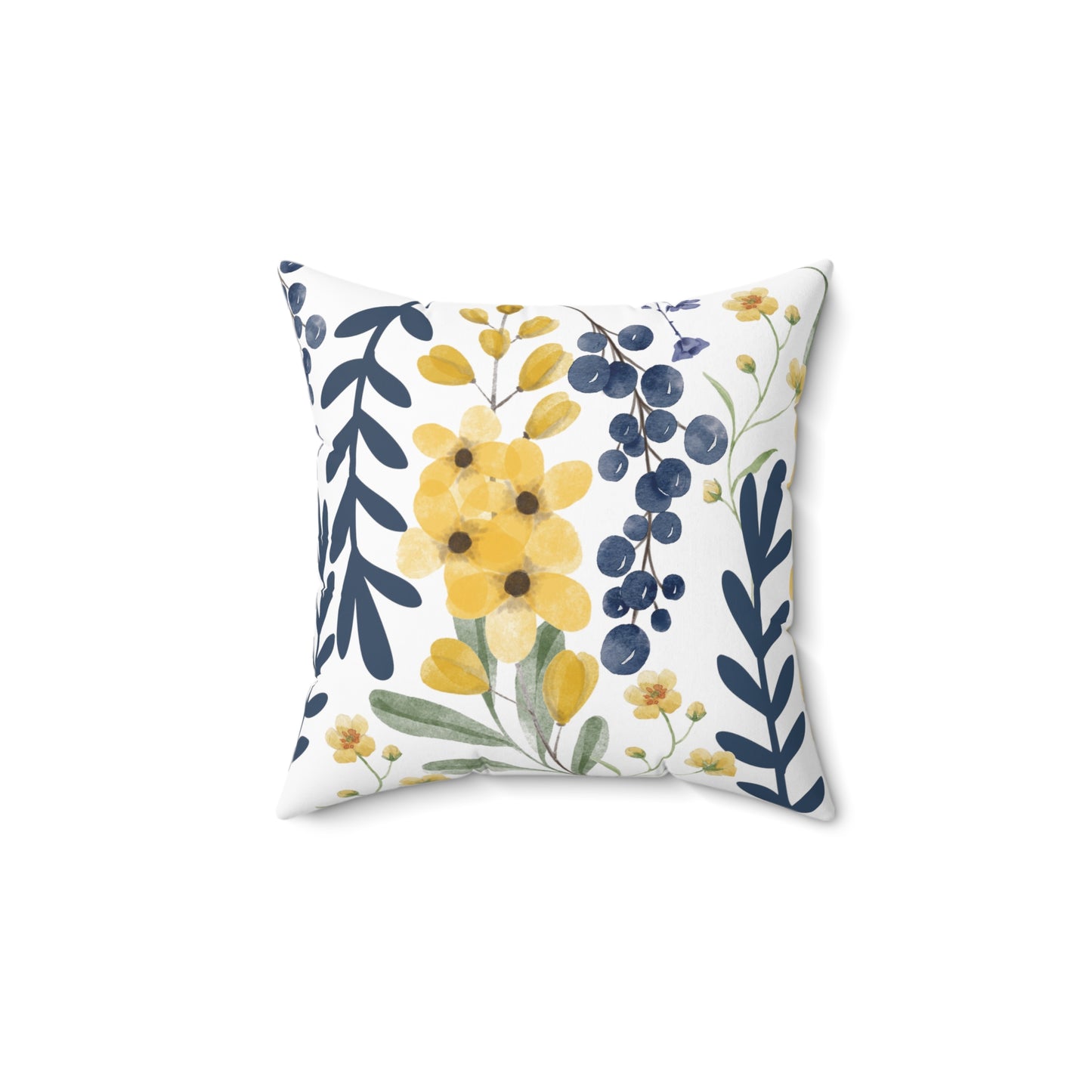 Navy Blue And Yellow Pillow