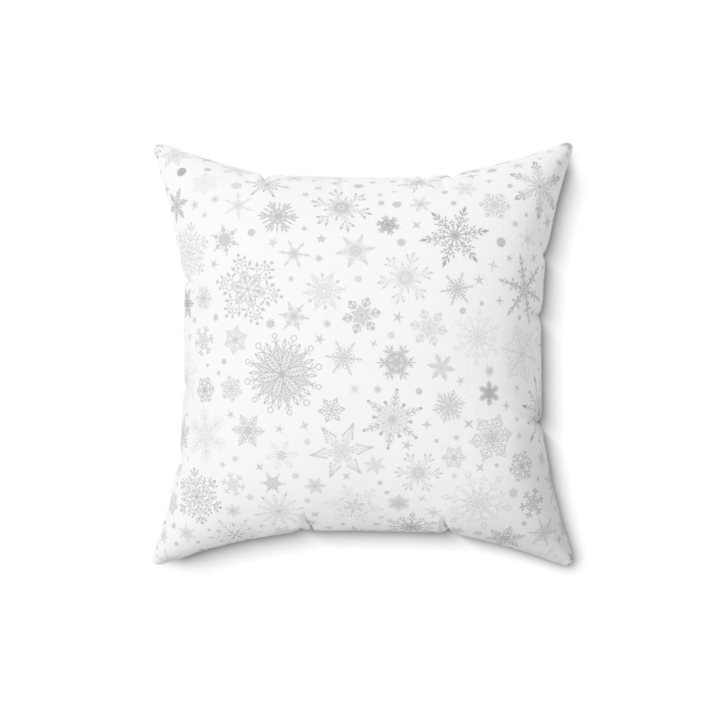 Winter White Snowflake Pillow