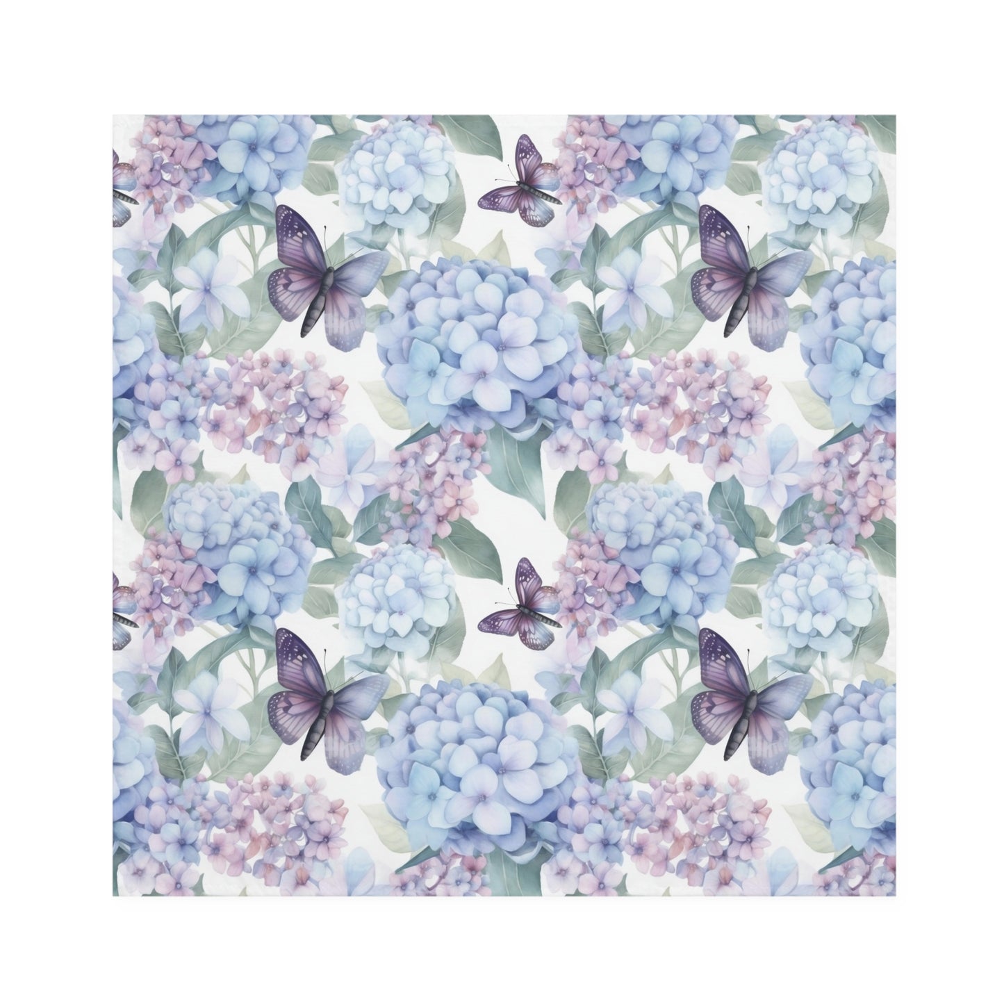 Hydrangea Floral Napkins / Set of 4