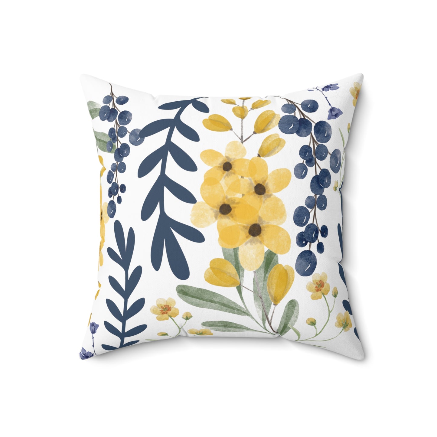 Navy Blue And Yellow Pillow