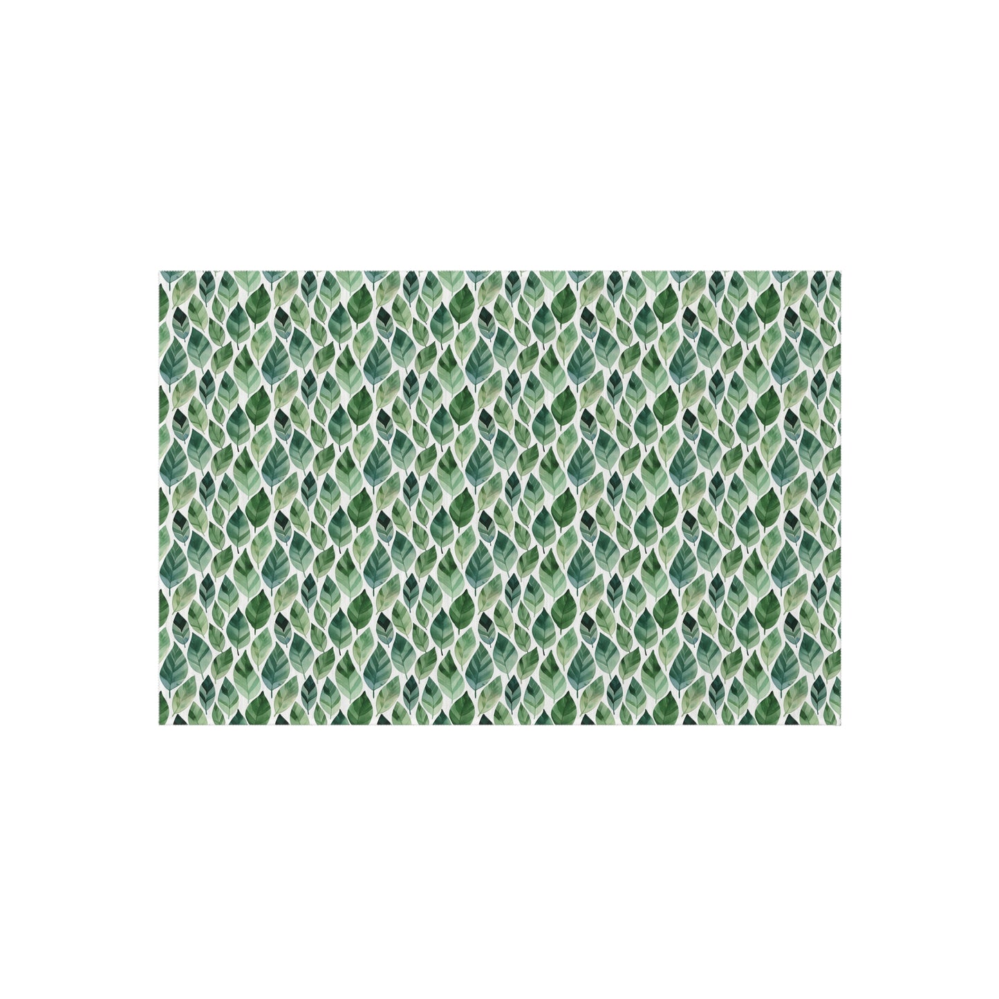 Green Leaf Botanical Indoor Outdoor Rug