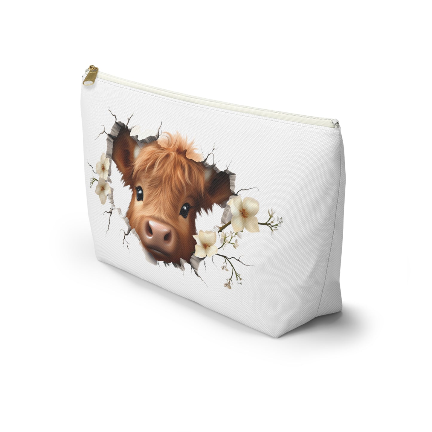 Highland Cow Makeup Bag