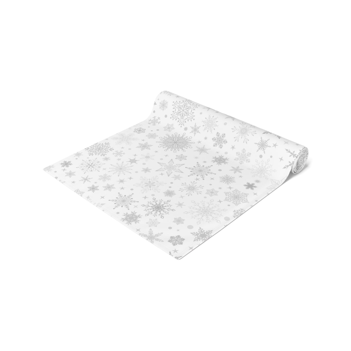 White Christmas Snowflake Table Runner