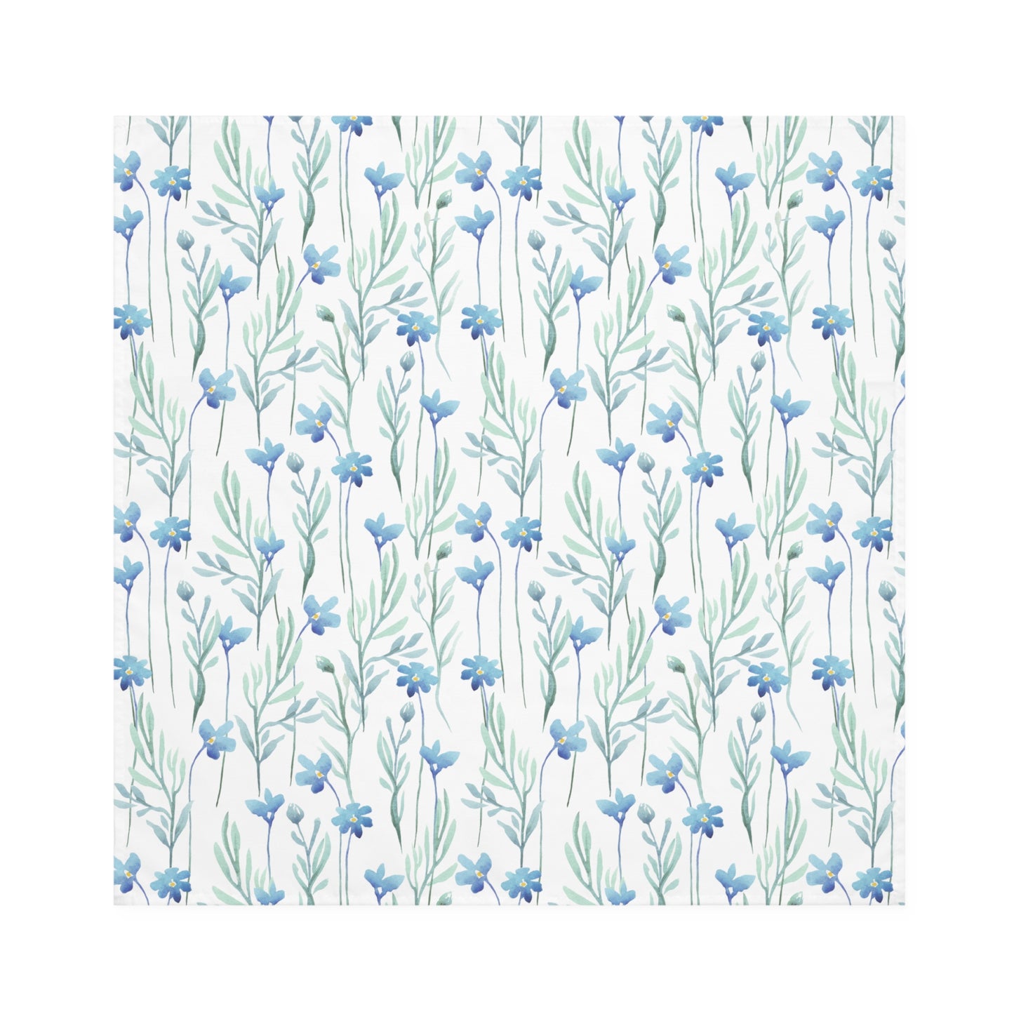 Blue Floral Napkins / Set of 4