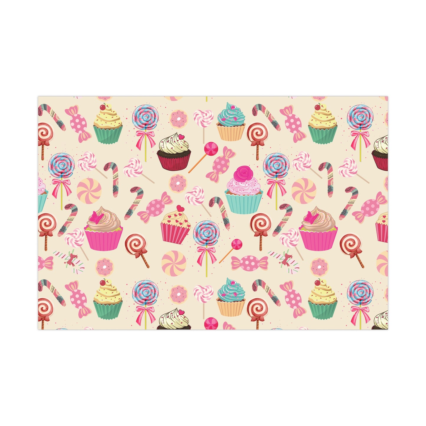 Retro Christmas Candy Wrapping Paper