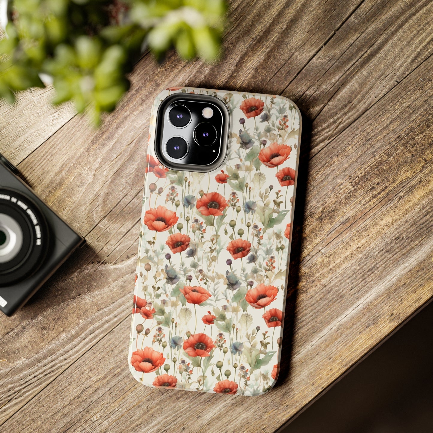 Watercolor Poppy Phone Case