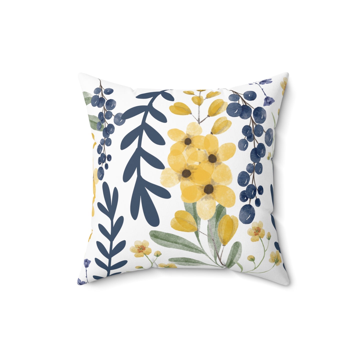 Navy Blue And Yellow Pillow