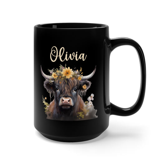 Personalized Highland Cow Mug