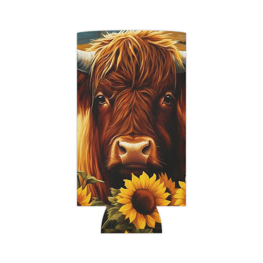 Highland Cow Can Cooler