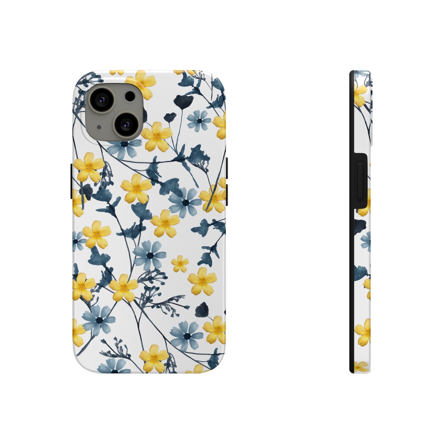 Yelllow Flower Iphone Case / Blue Iphone Case