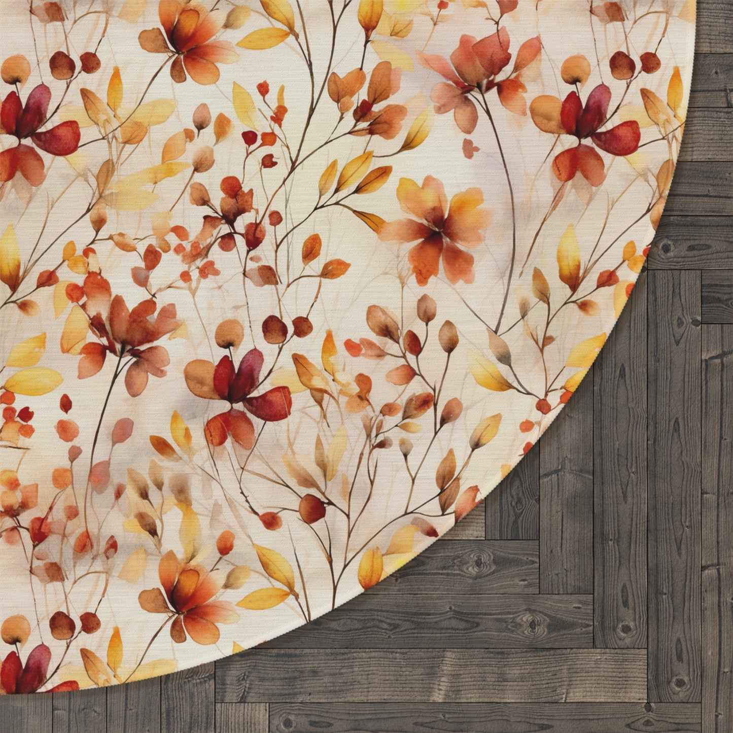 Fall Round Rug / Fall Leaves Mat