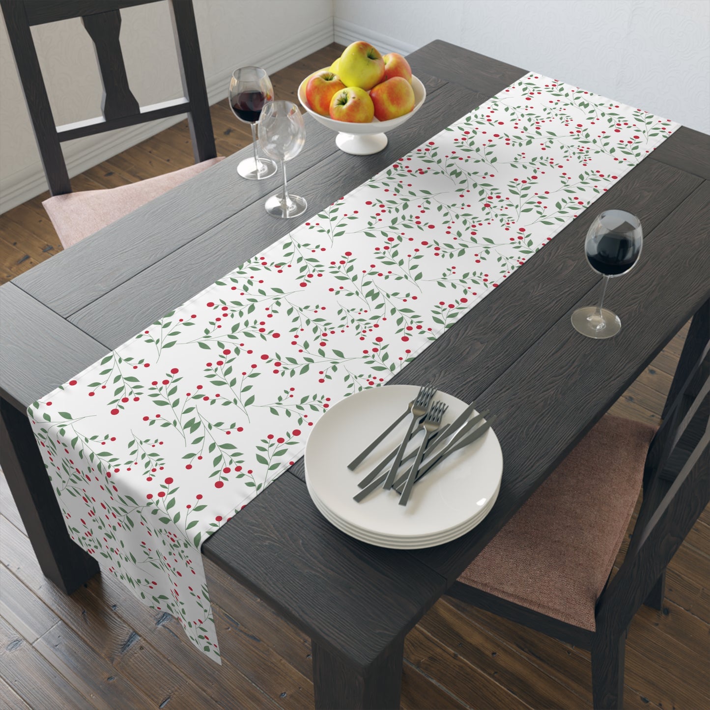 Christmas Table Runner / Christmas Berry Decor