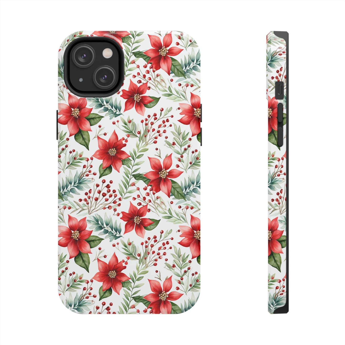 Christmas Poinsettia Phone Cases