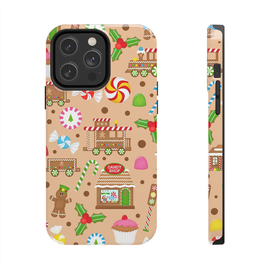 christmas gingerbread house phone case