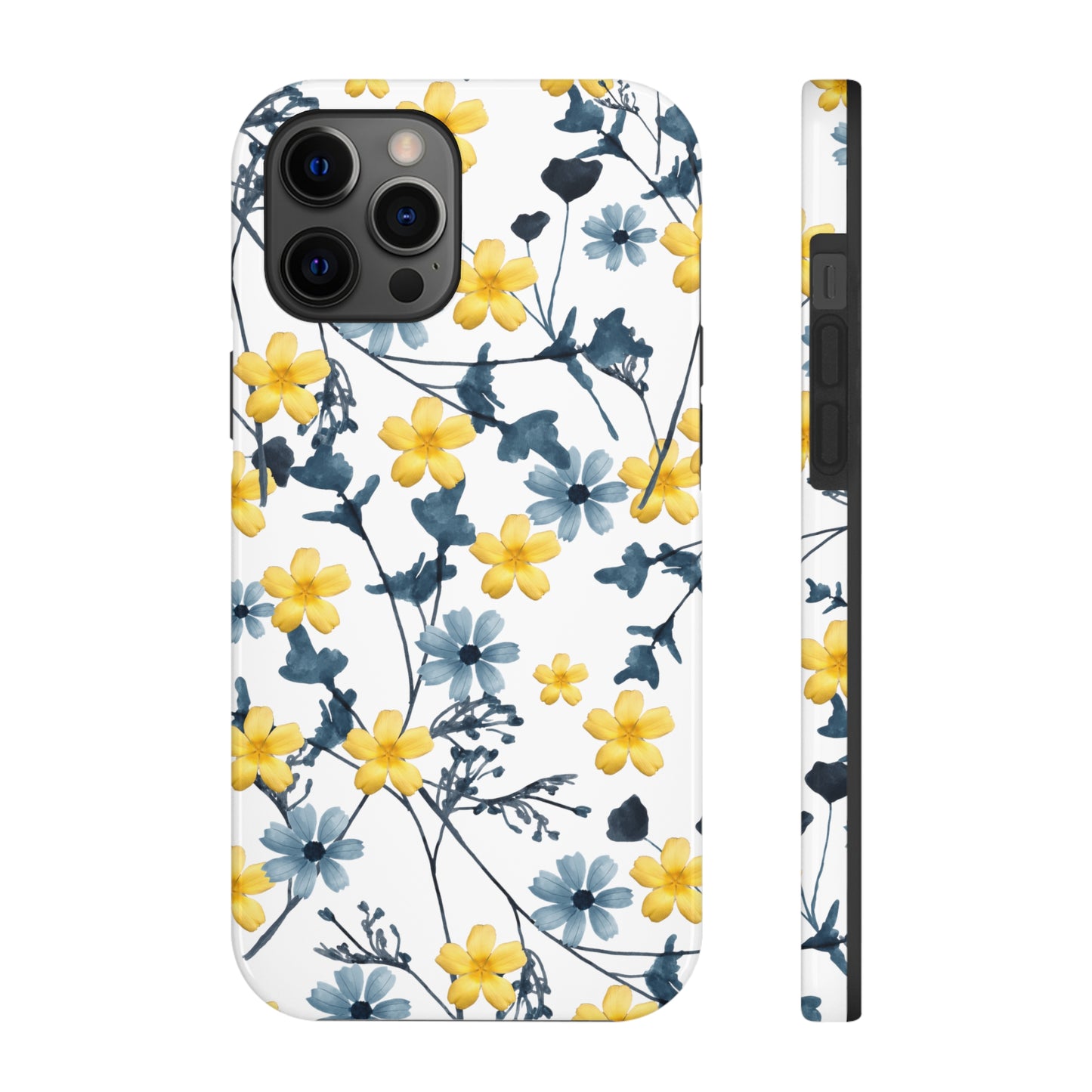 Yelllow Flower Iphone Case / Blue Iphone Case