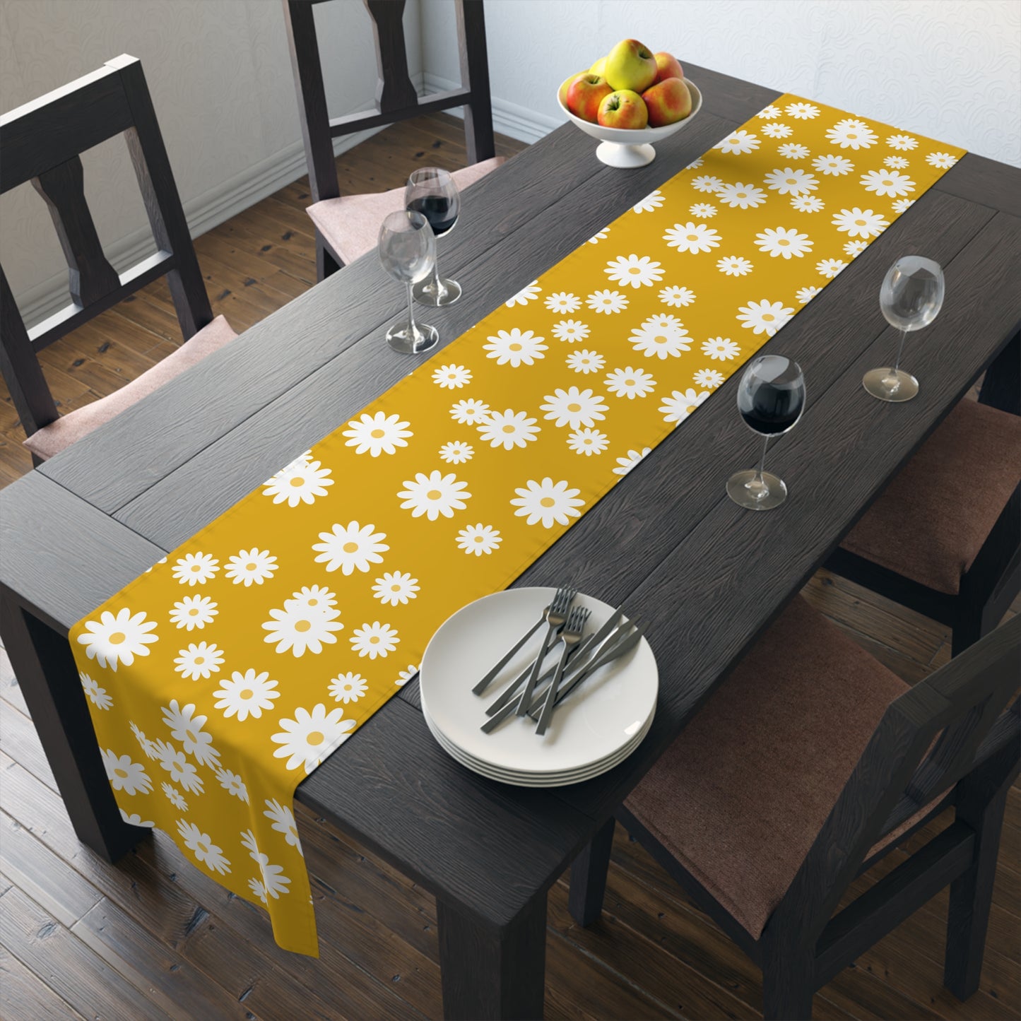 Mustard Yellow Table Runner / Daisy Table Runner