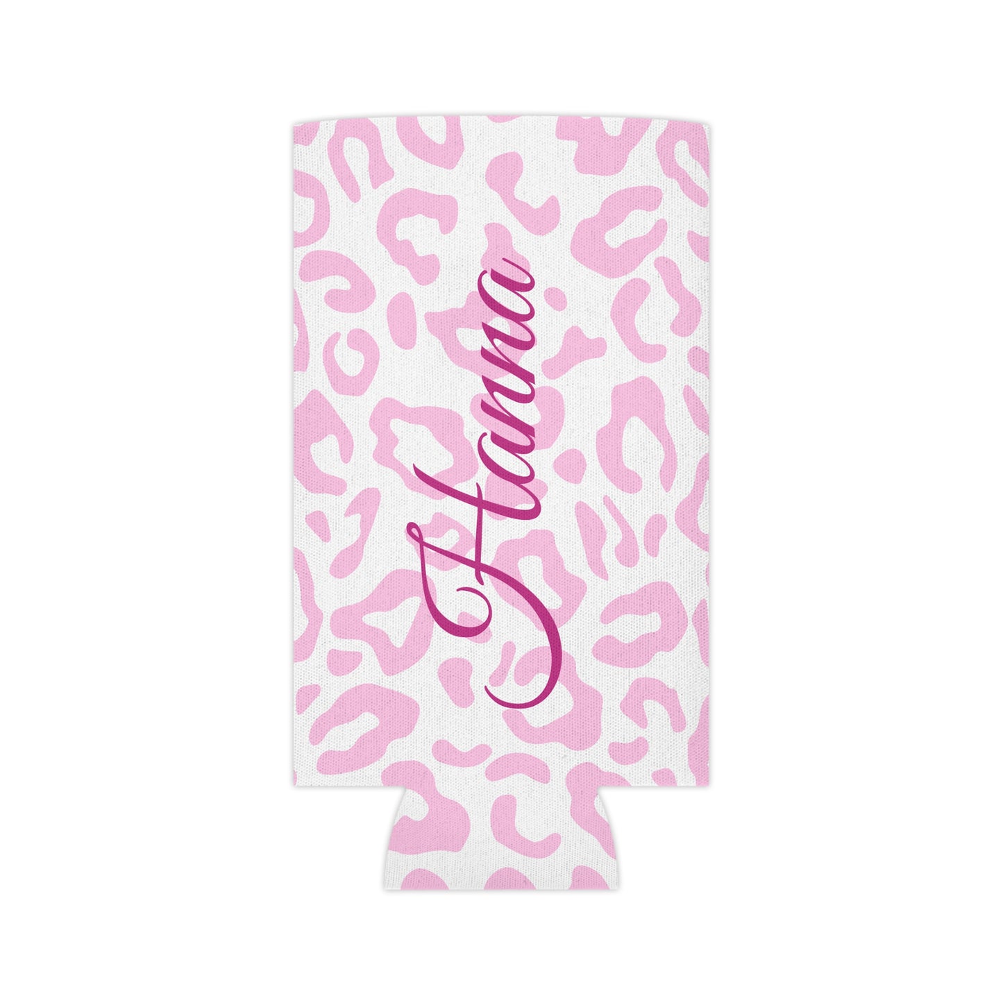 Leopard Print Can Cooler / Personalized Name Koozie