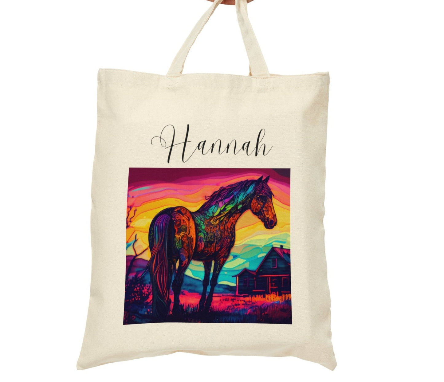 Personalized Horse Tote Bag / Horse Lover Gift