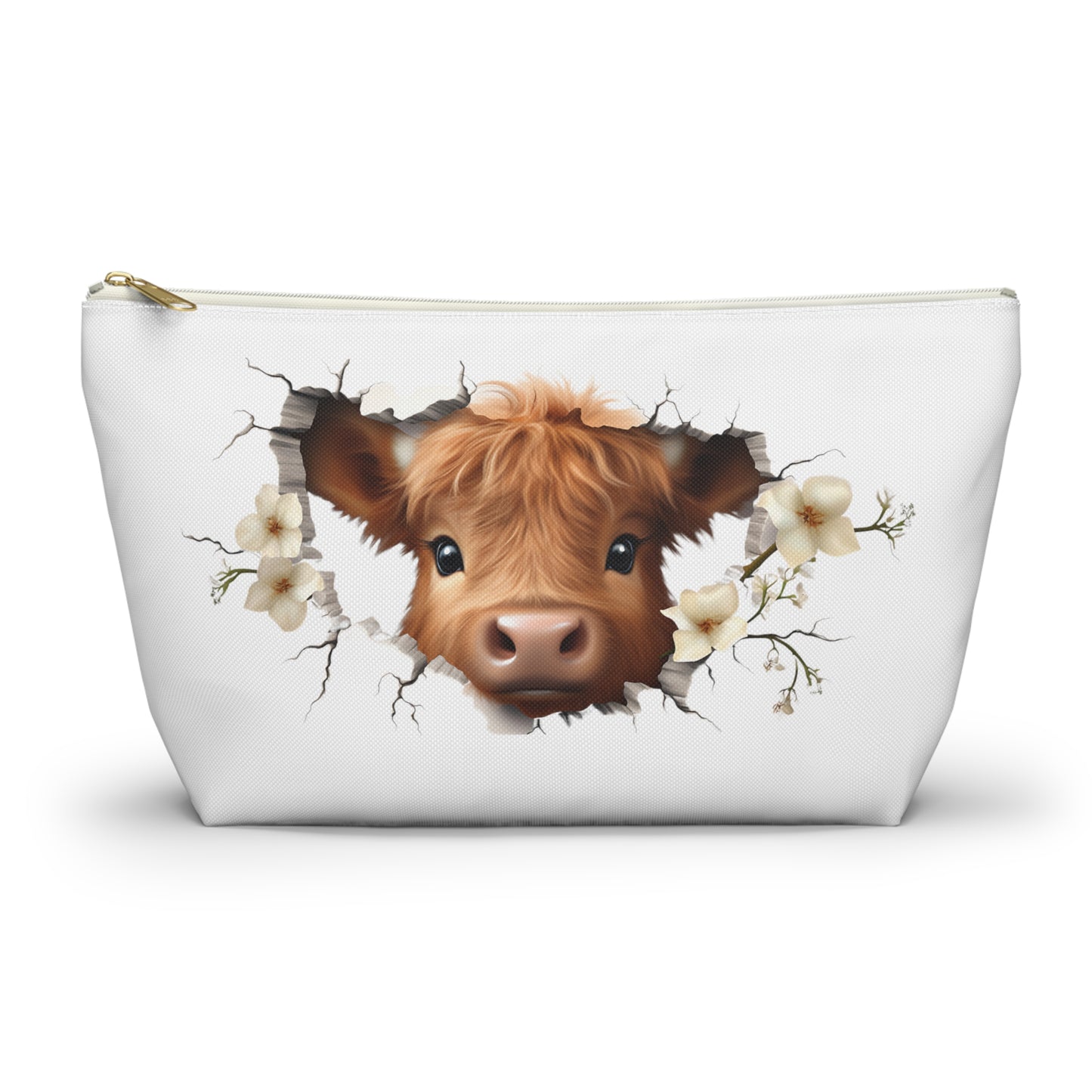 Highland Cow Makeup Bag