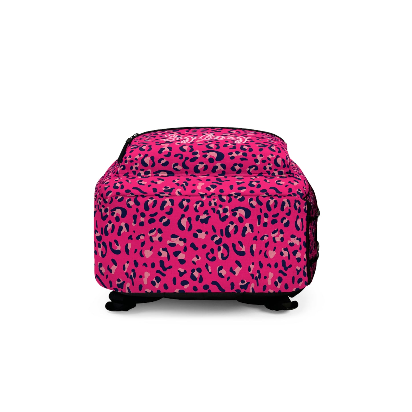 Pink Leopard Print Backpack / Personalized Backpack