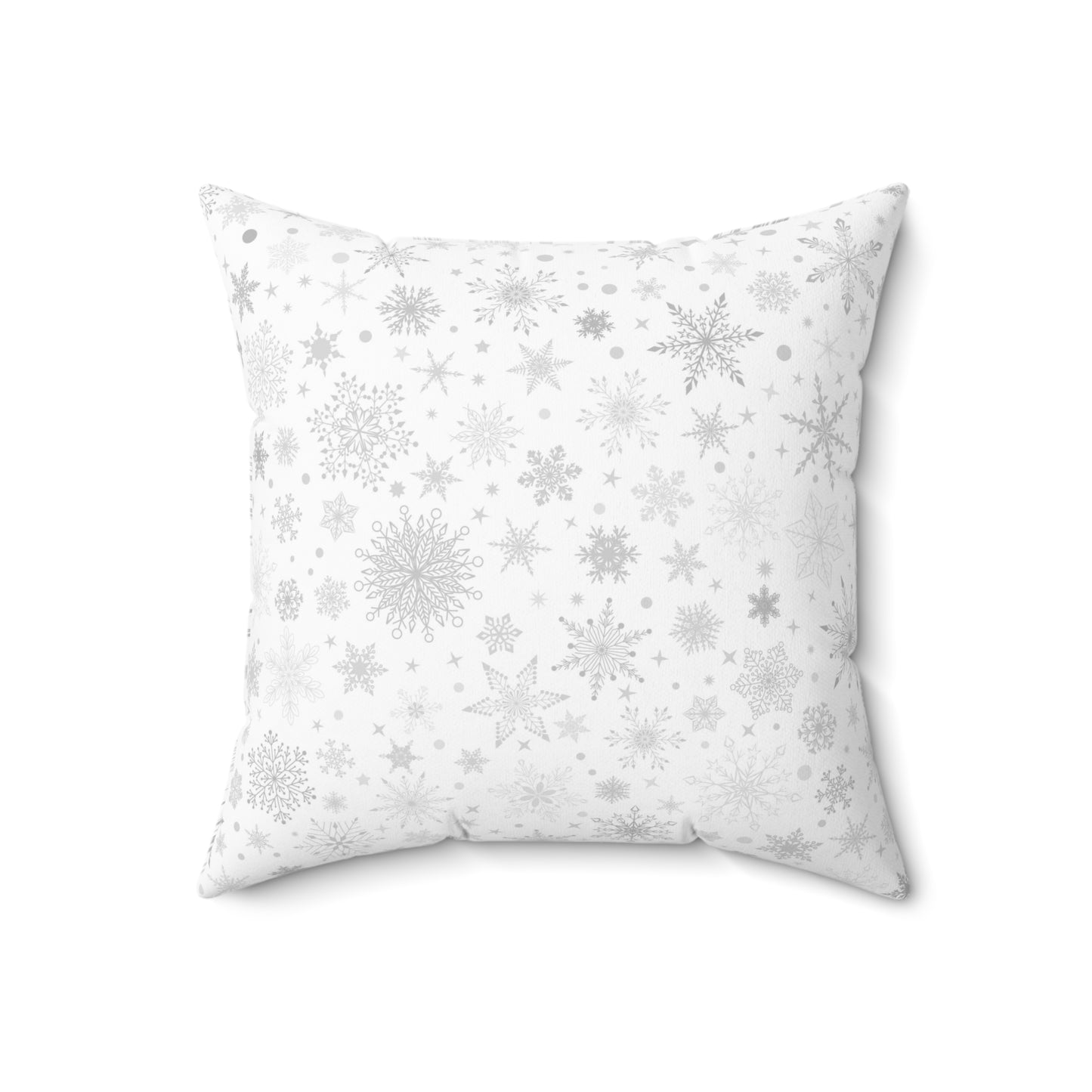 Winter White Snowflake Pillow