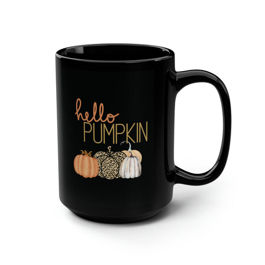 Black Fall Mug / Pumpkin Mug / Halloween Mug