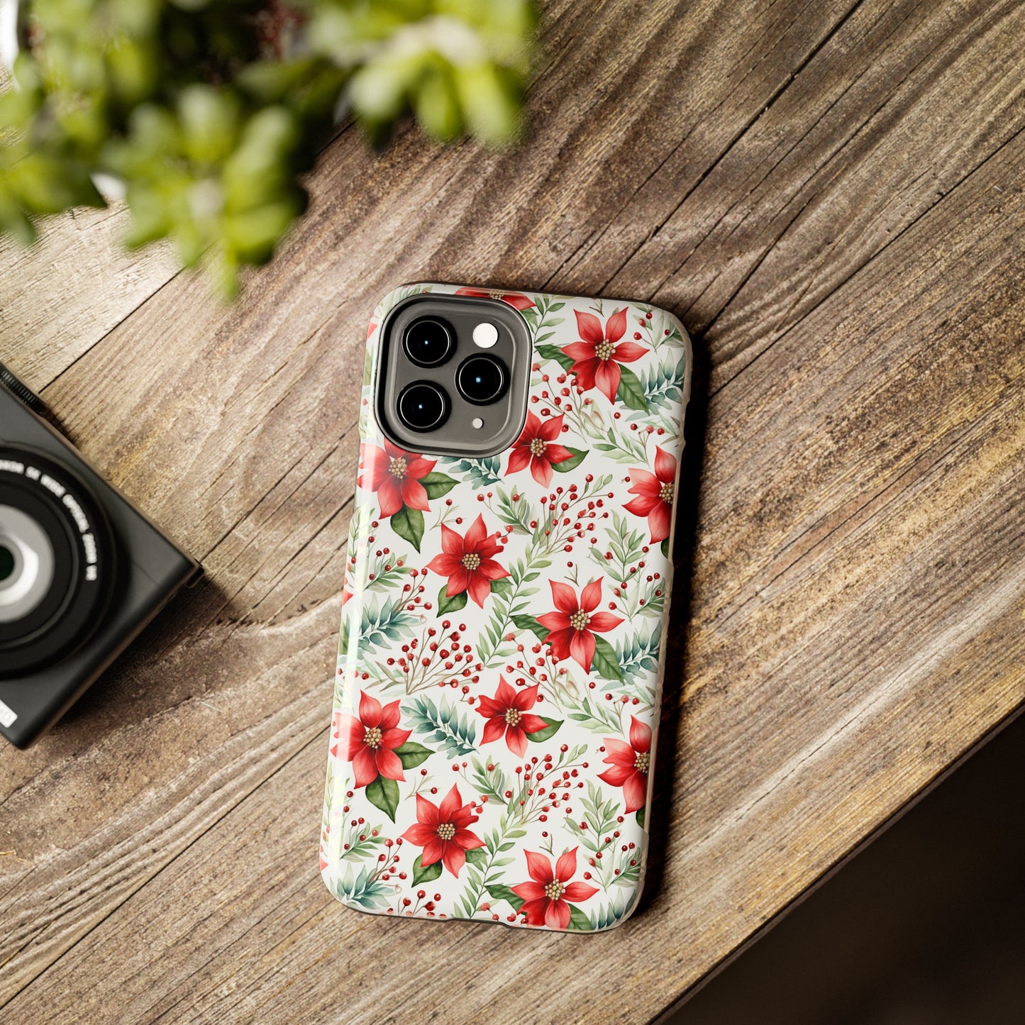 Christmas Poinsettia Phone Cases