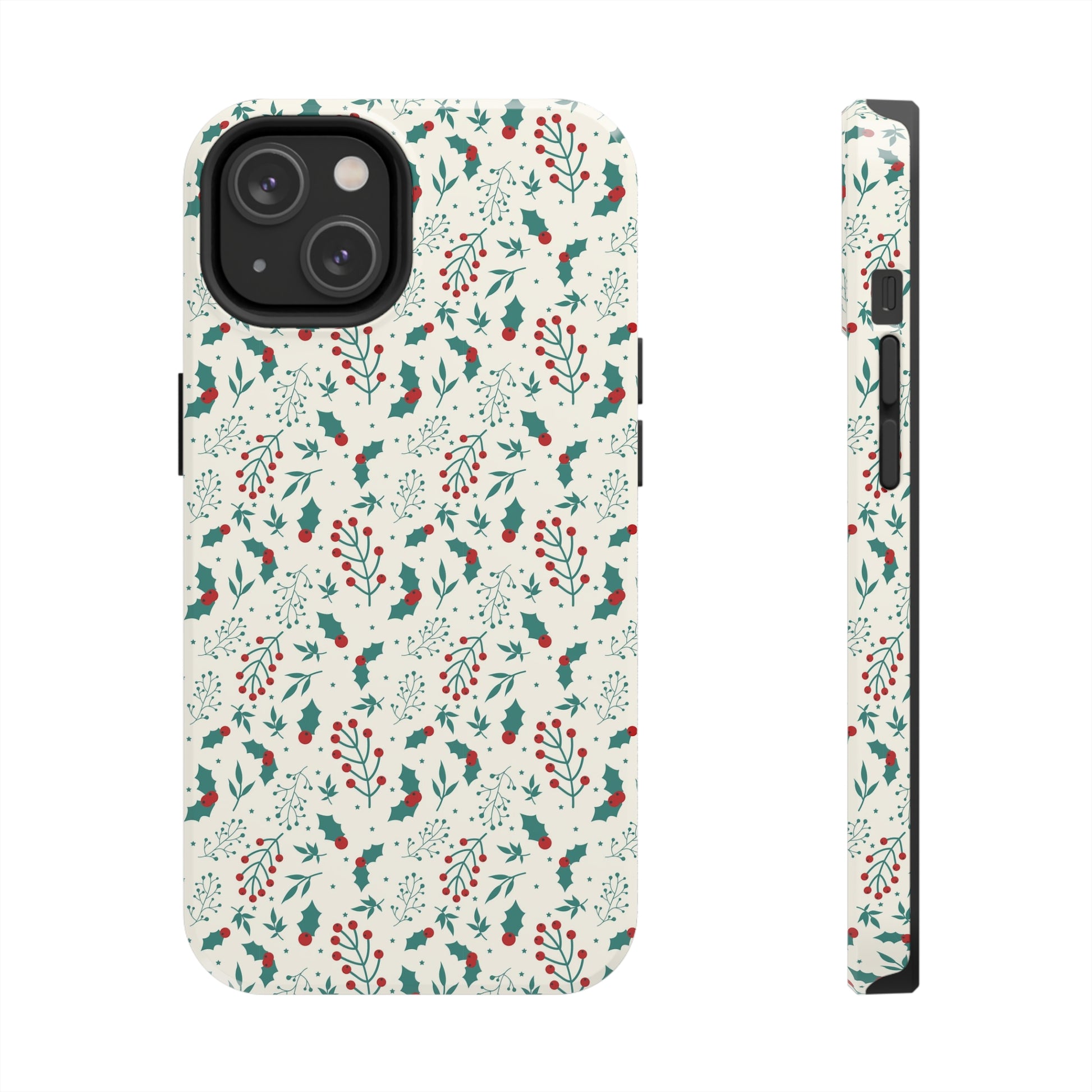 christmas red and green berry iphone case