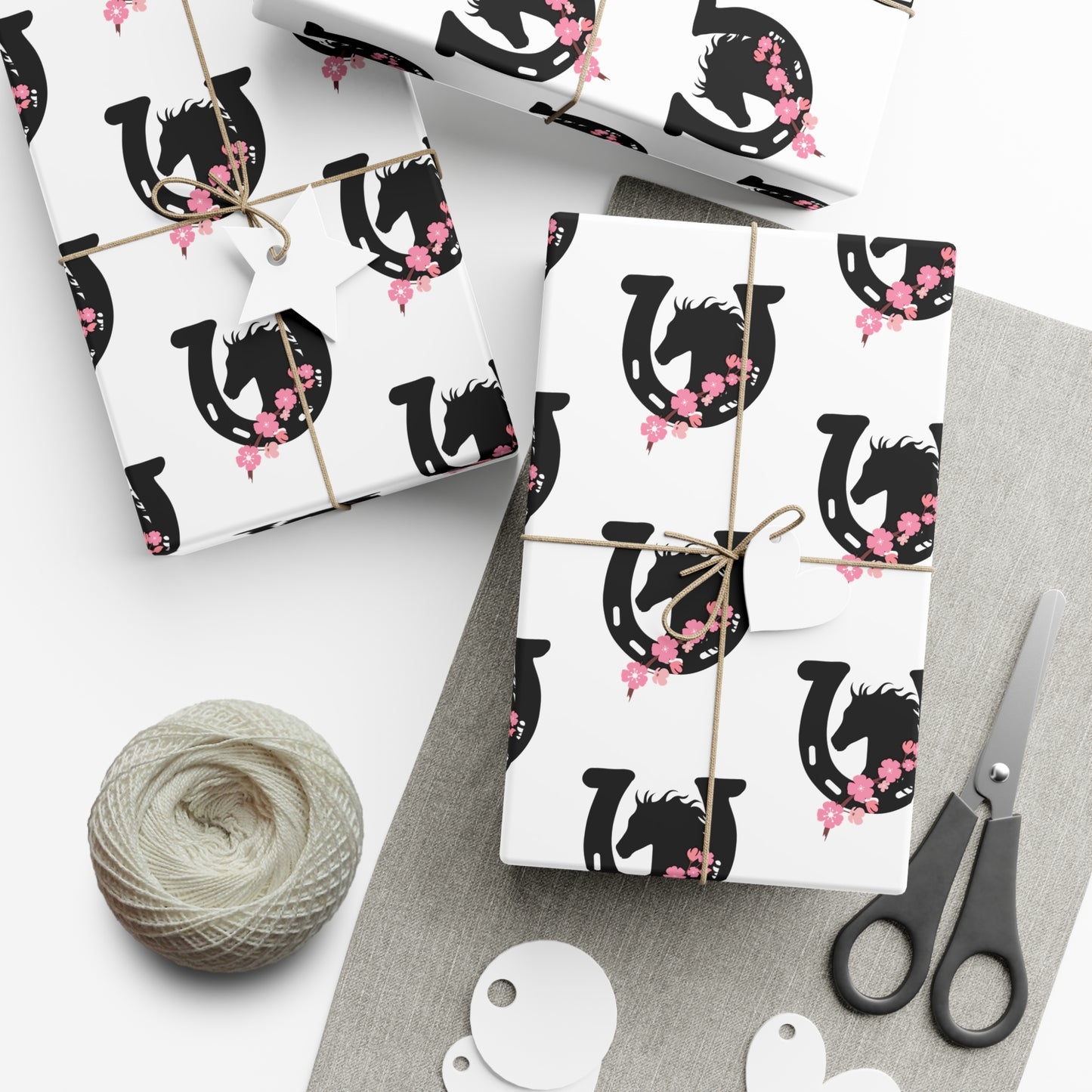 Horse Gift Wrap / Horseshoe Wrapping Paper