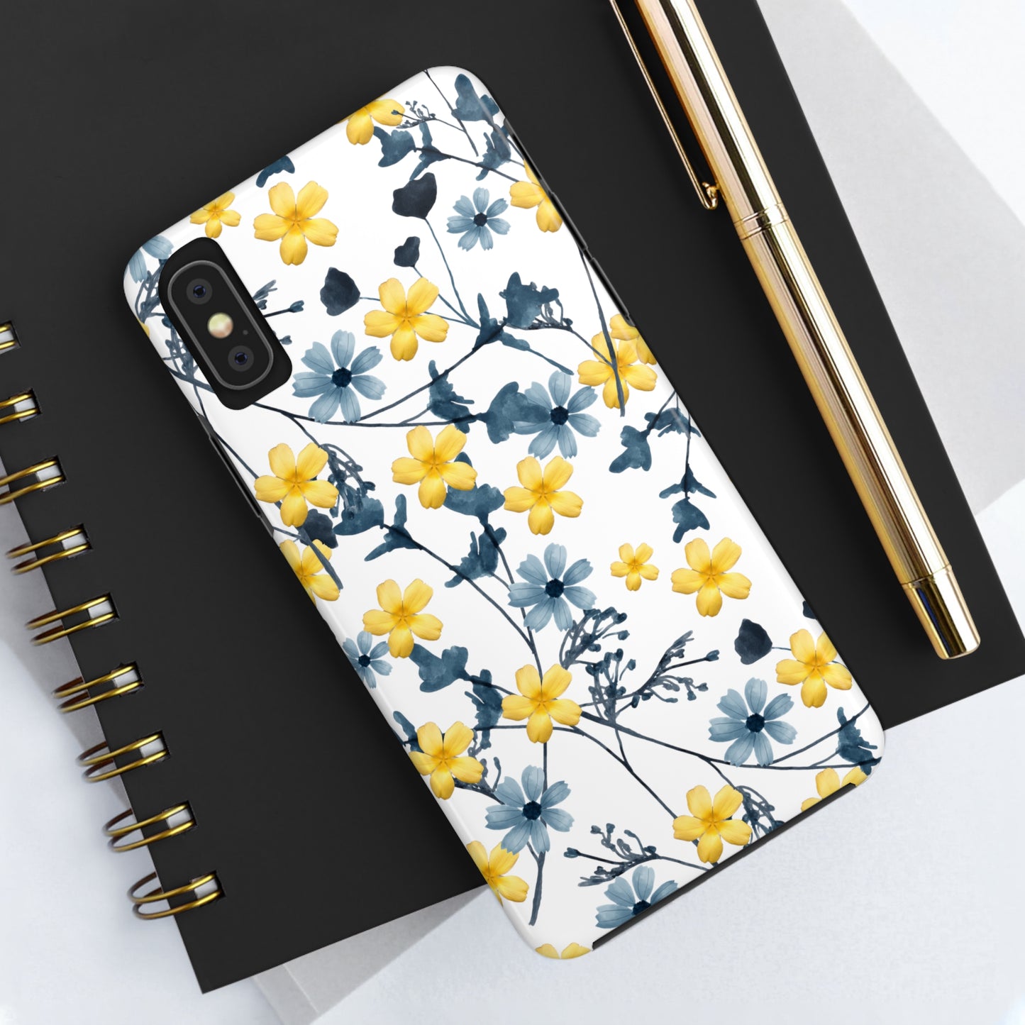 Yelllow Flower Iphone Case / Blue Iphone Case