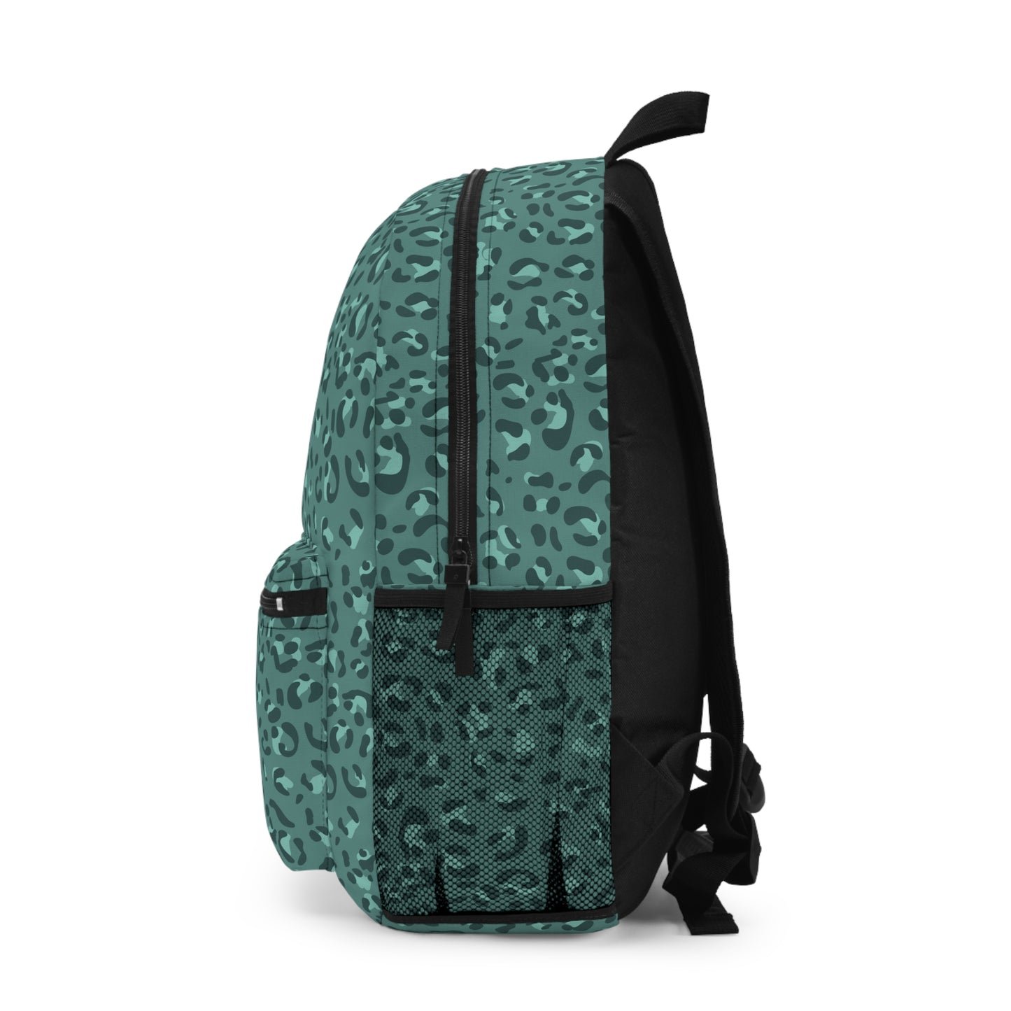 Green Leopard Print Backpack