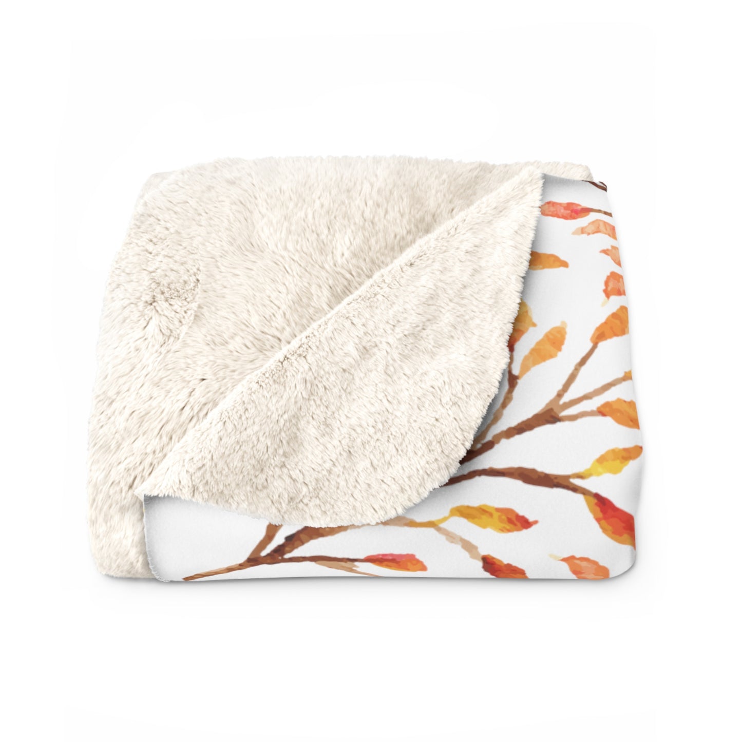 Fall Changing Leaves Sherpa Blanket