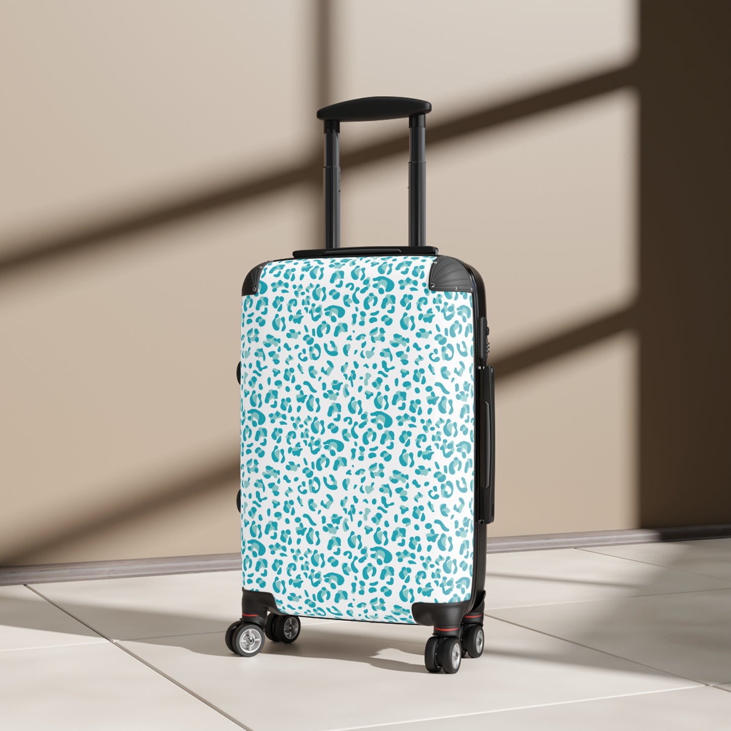 Blue Leopard Print Suitcase / Leopard Print Luggage