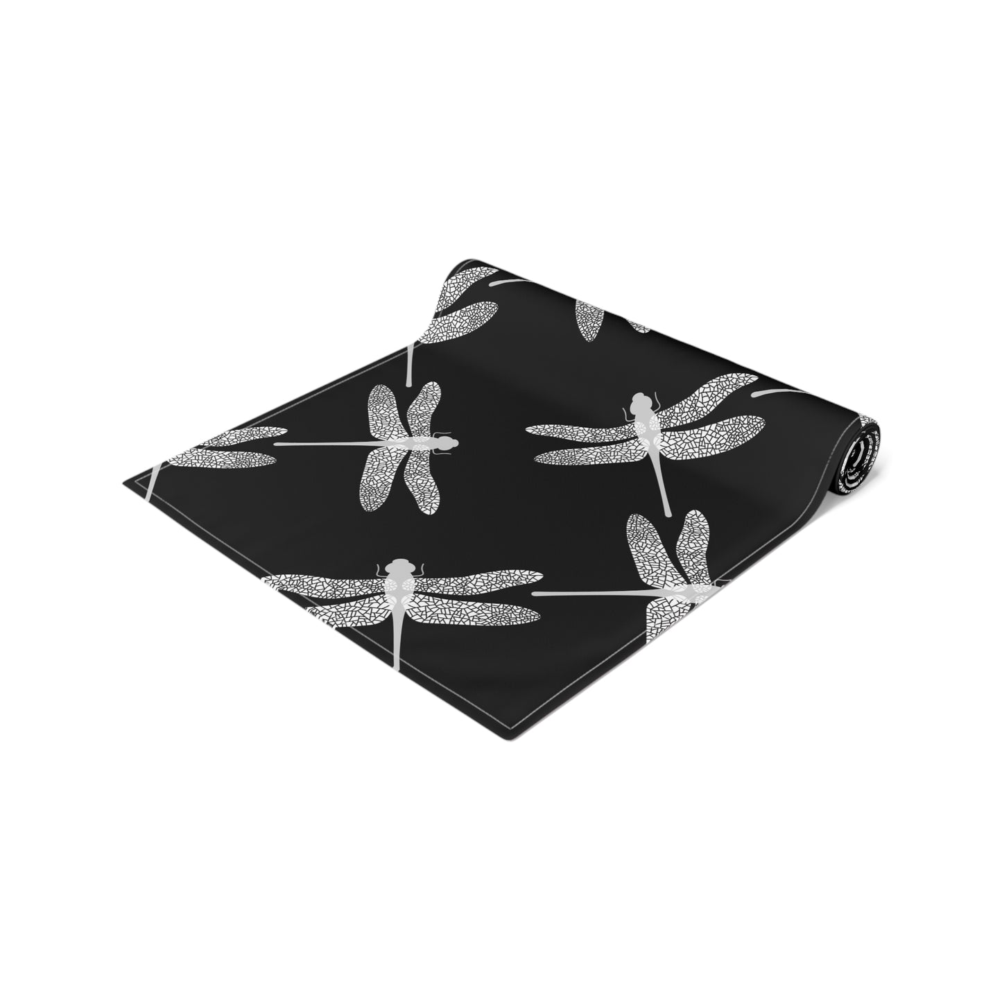 Dragonfly Table Runner / Black Table Runner / Dragonfly Decor