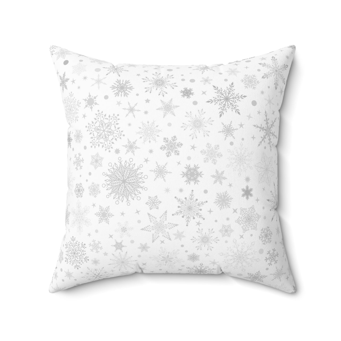 Winter White Snowflake Pillow