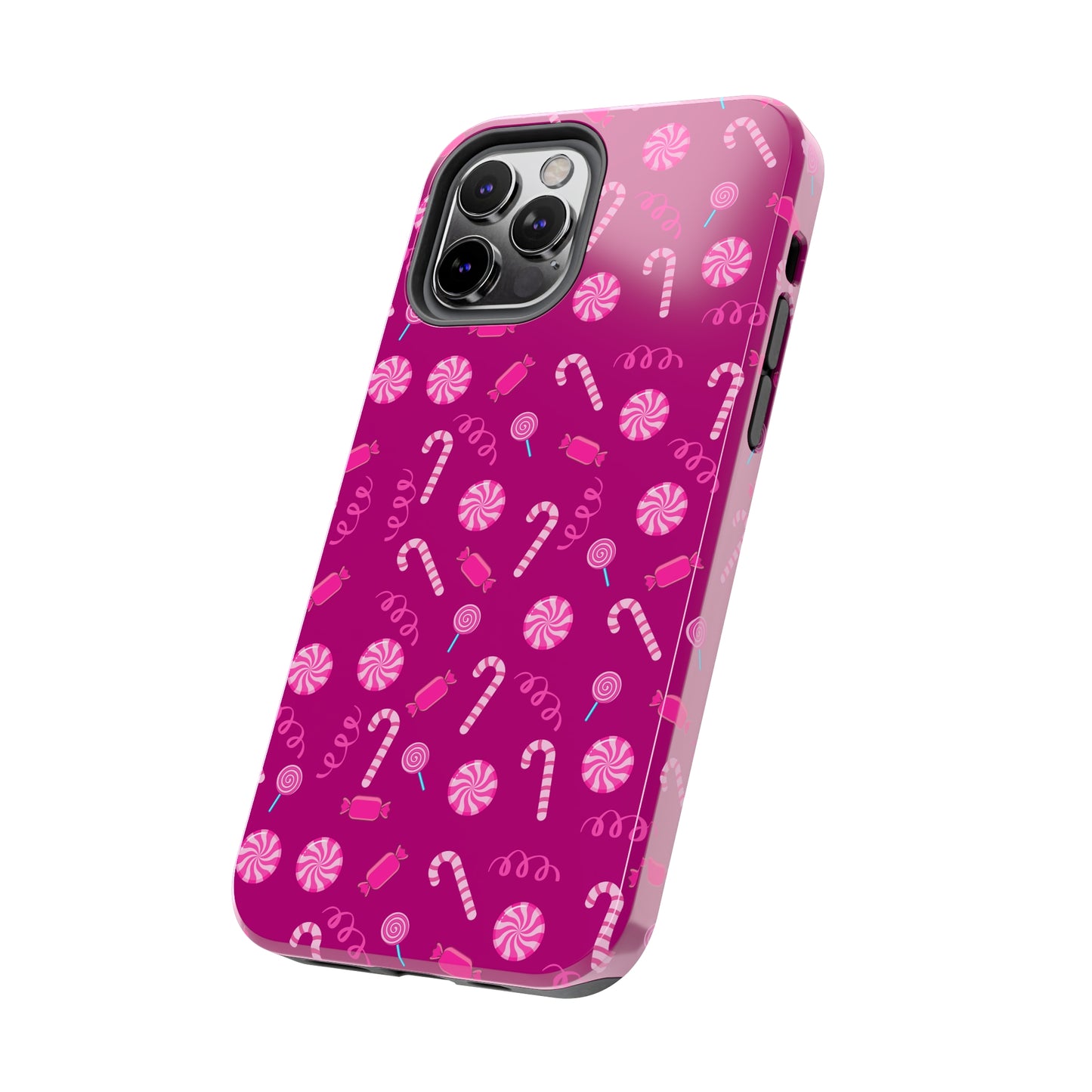 Pink Christmas Candy Cane Phone Case