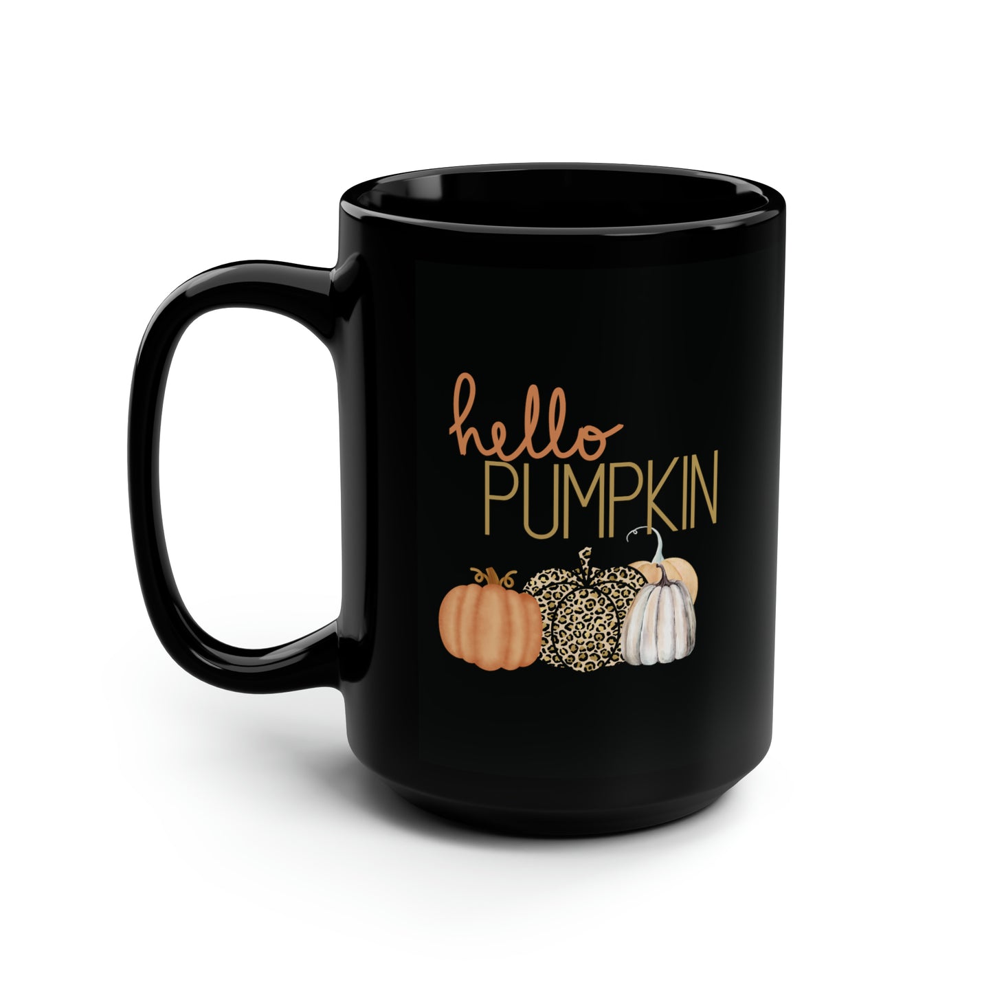 Black Fall Mug / Pumpkin Mug / Halloween Mug