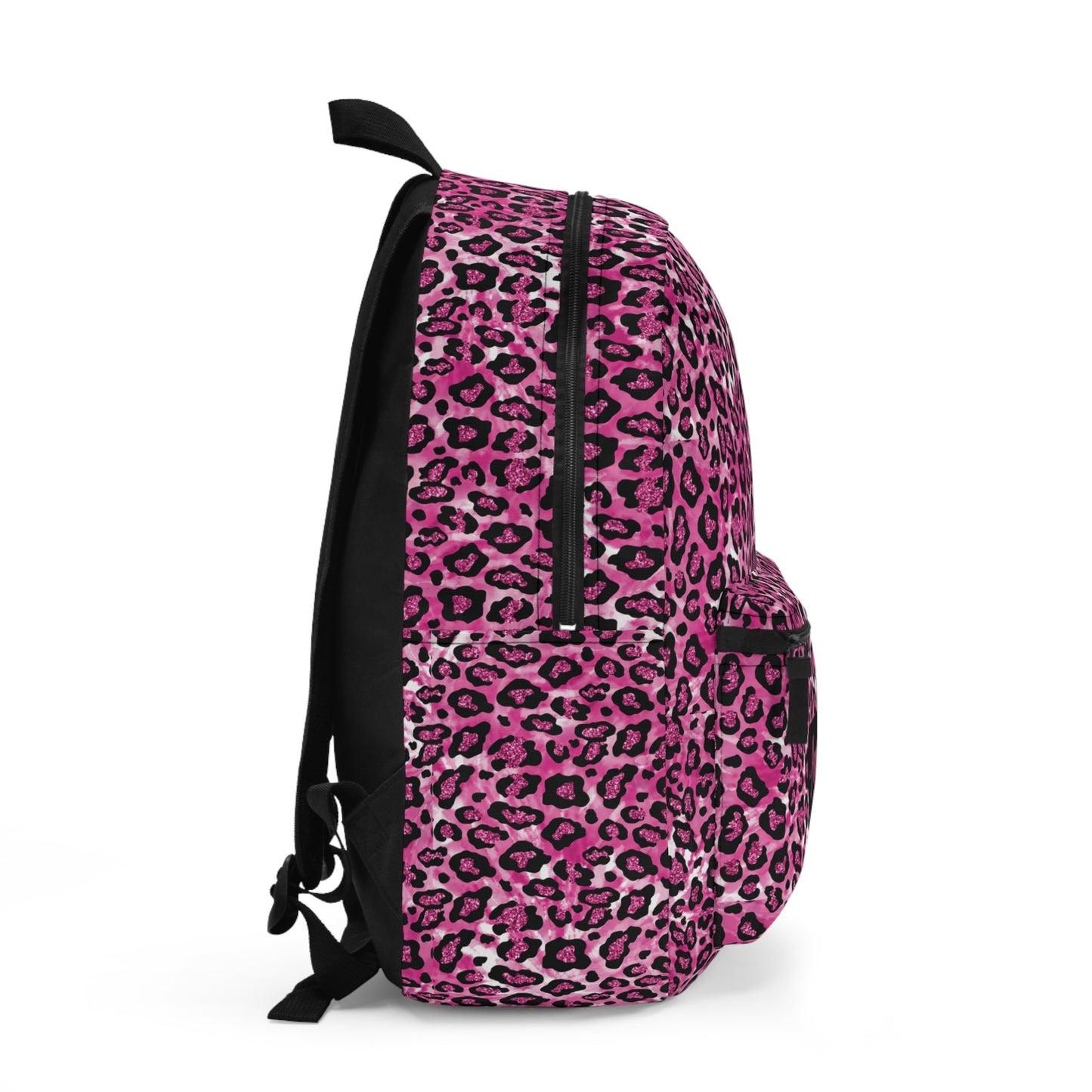 Pink Leopard Print Backpack / Personalized Bookbag