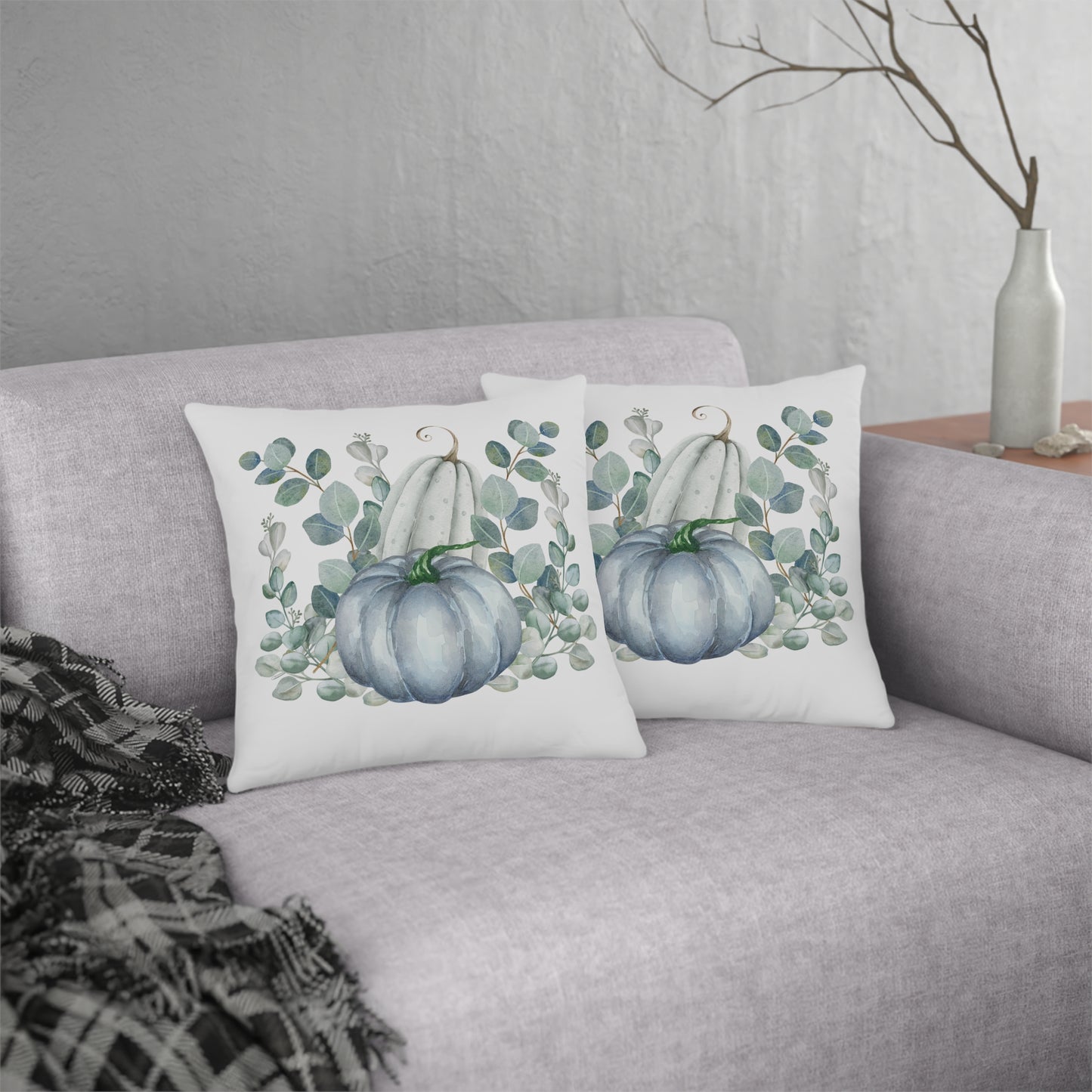 Fall Blue Pumpkin Ourdoor Pillow / Waterproof Pillow