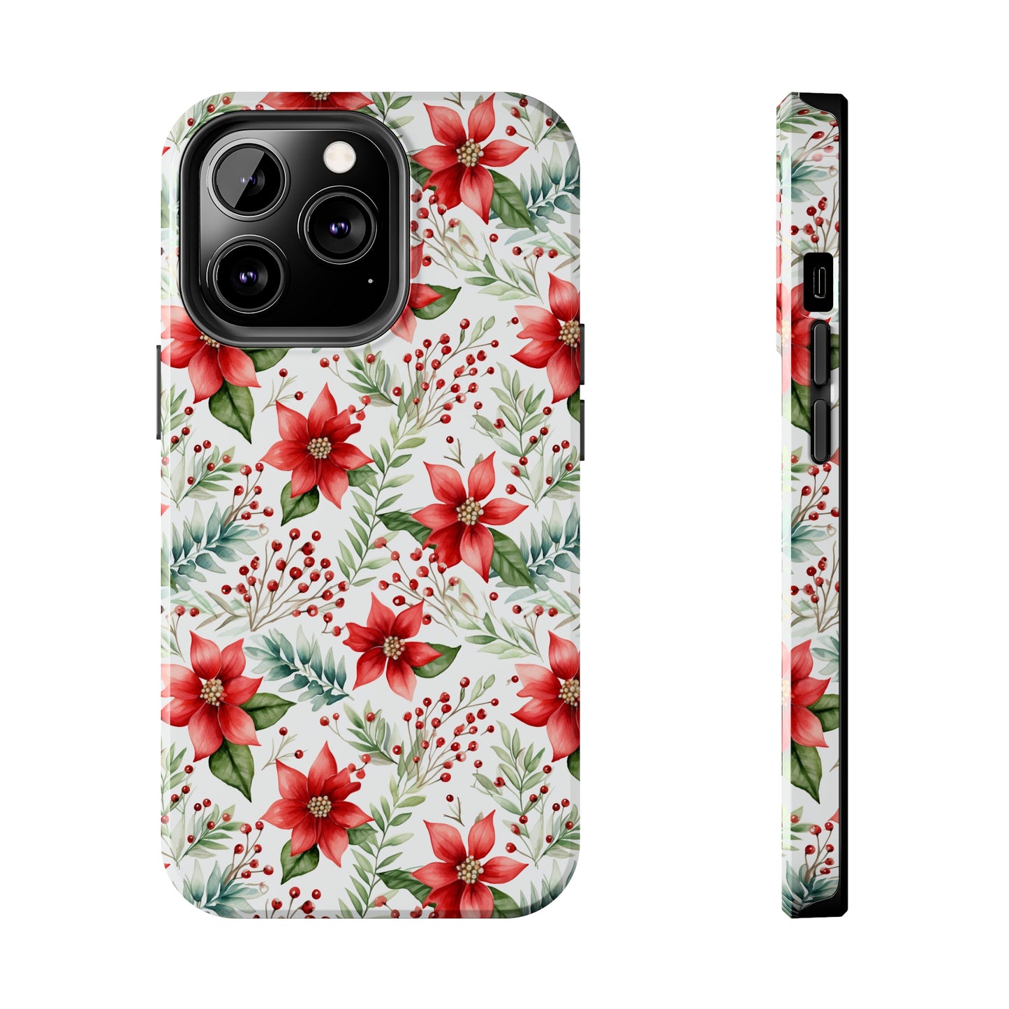 Christmas Poinsettia Phone Cases