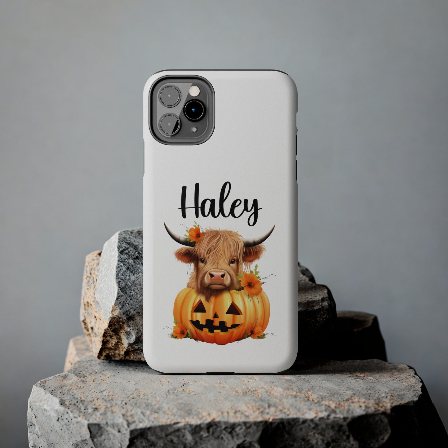 Fall Pumpkin Highland Cow Phone Case