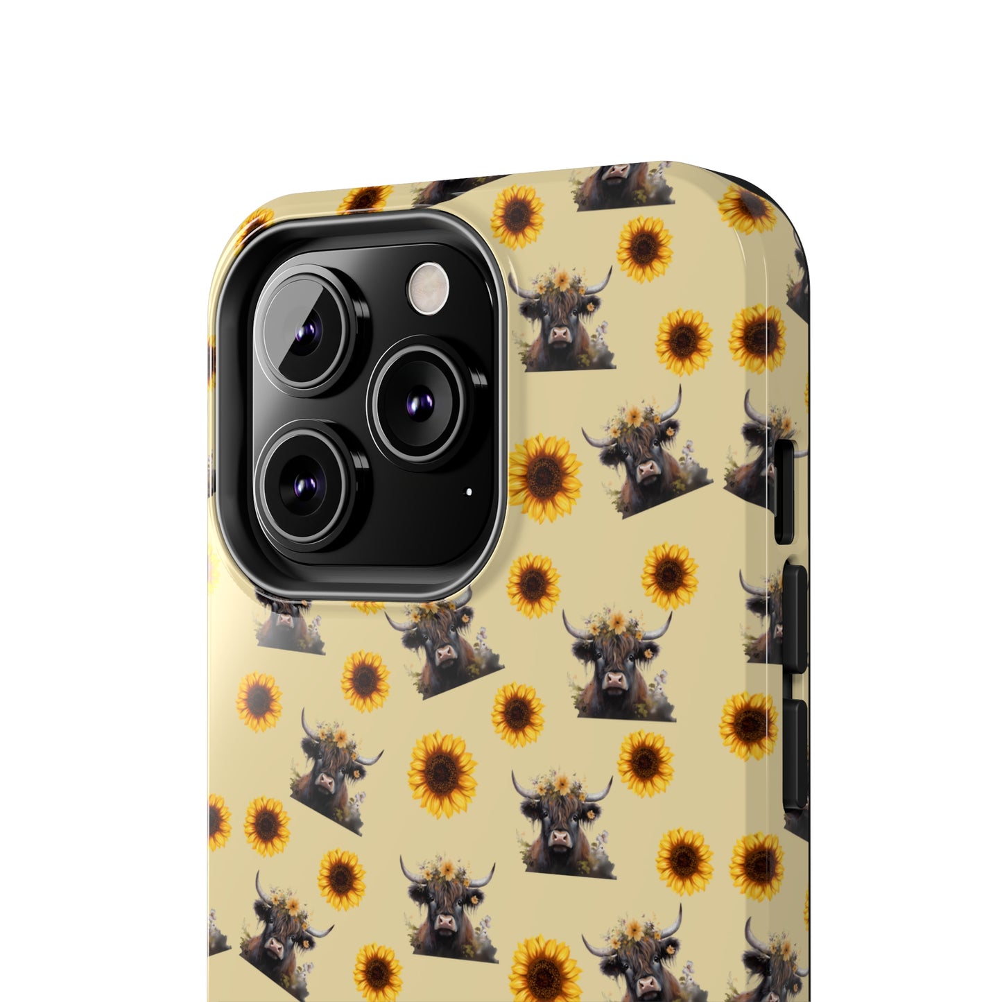Highland Cow and Sunflower Phone Case
