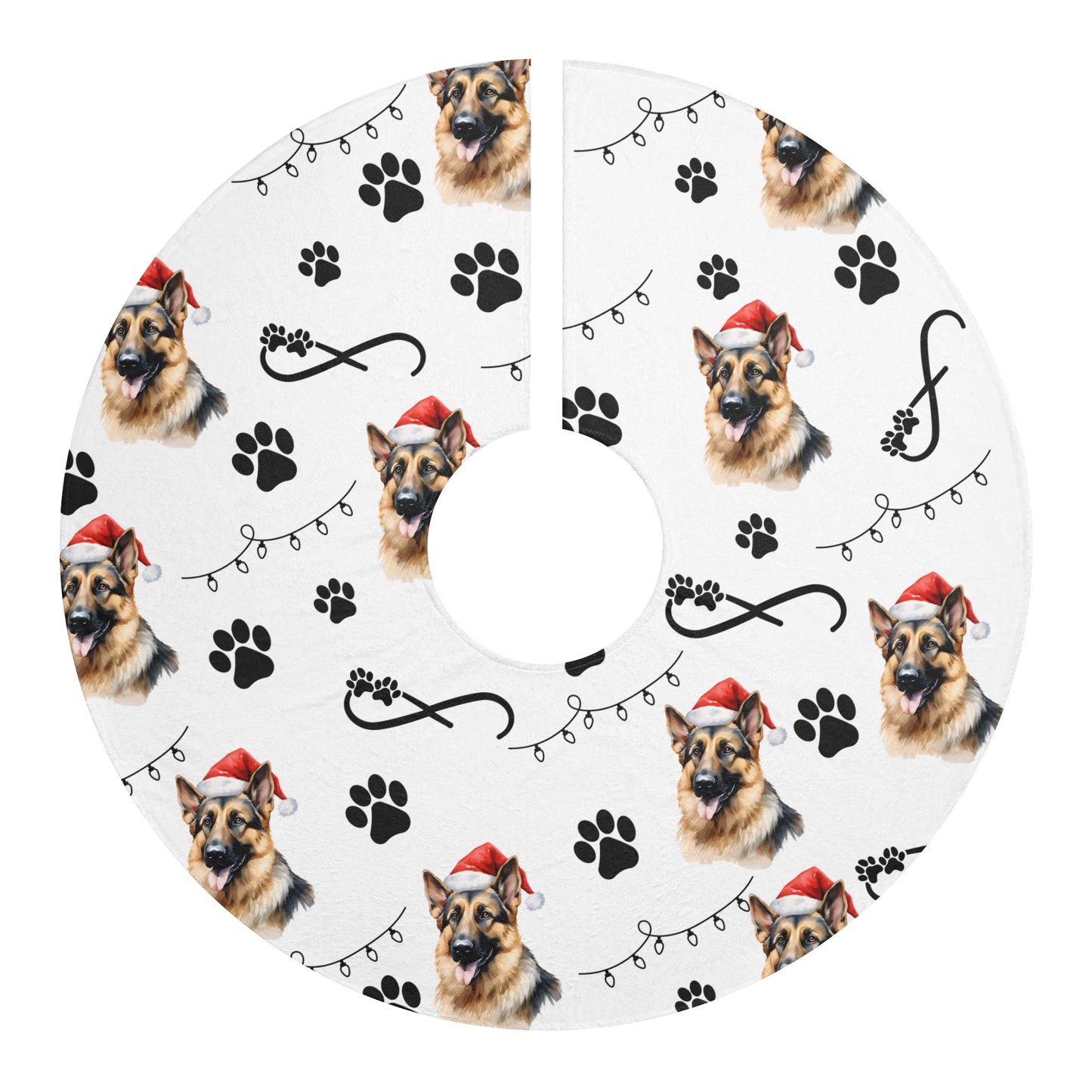 German Shepherd Tree Skirt / Christmas Tree Skirt