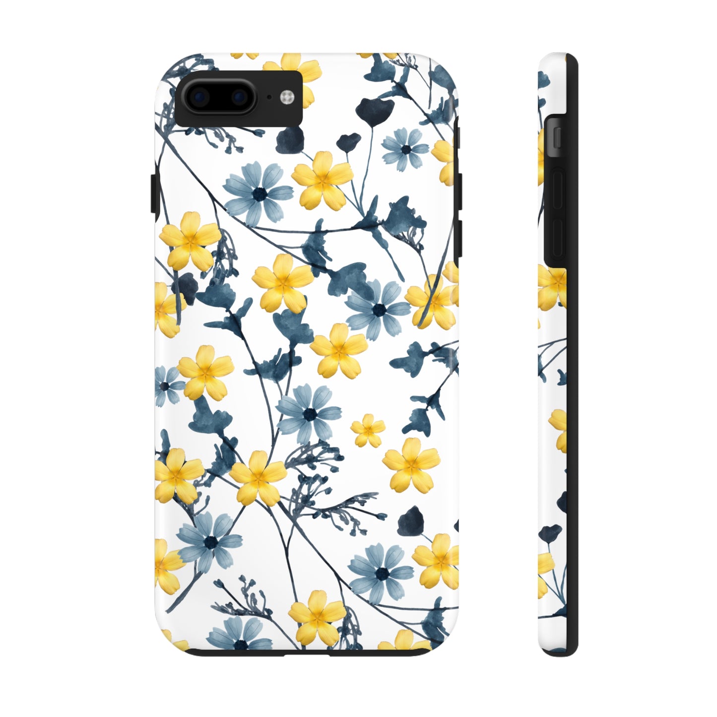 Yelllow Flower Iphone Case / Blue Iphone Case