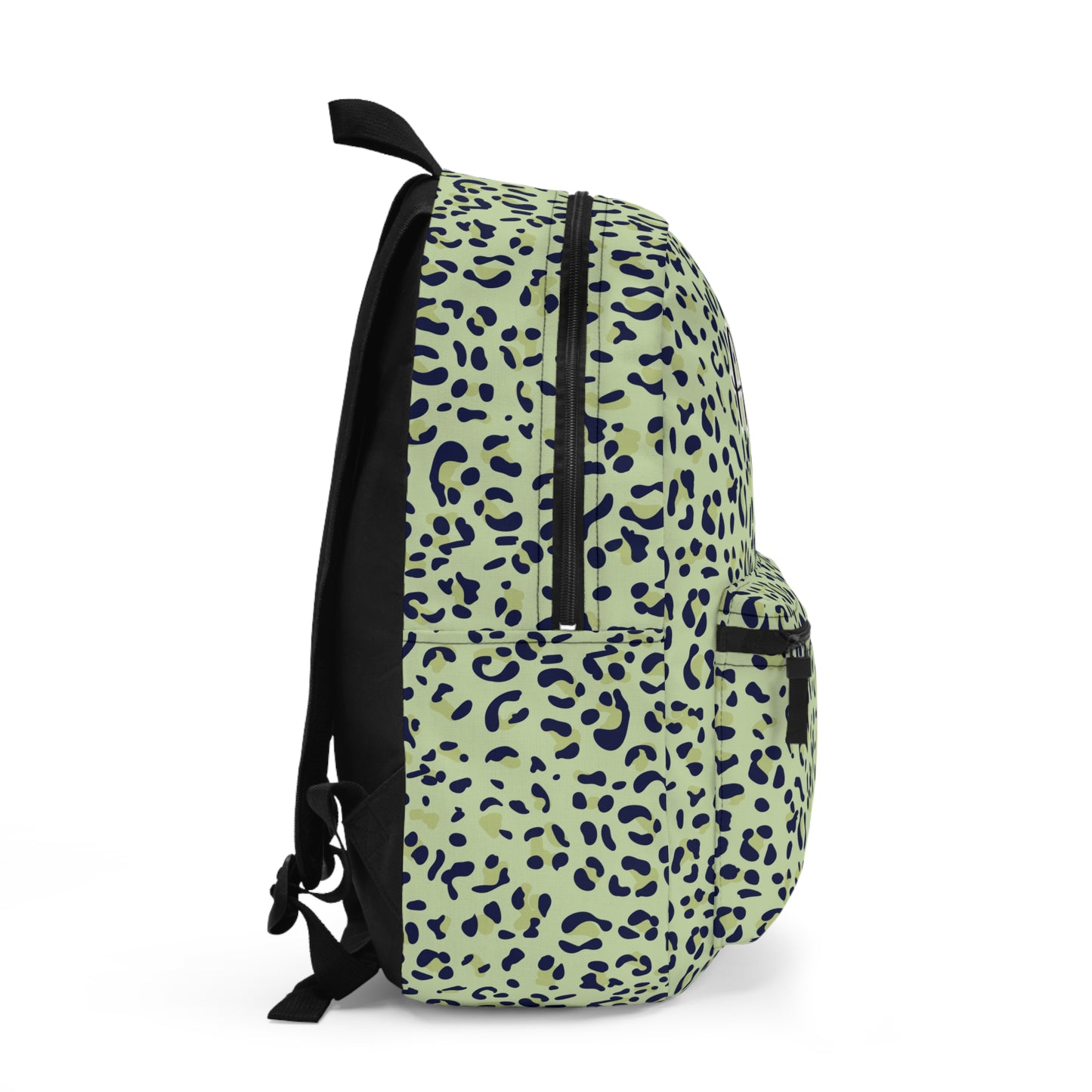 Green Leopard Print Backpack / Girl's Personalized Backpack