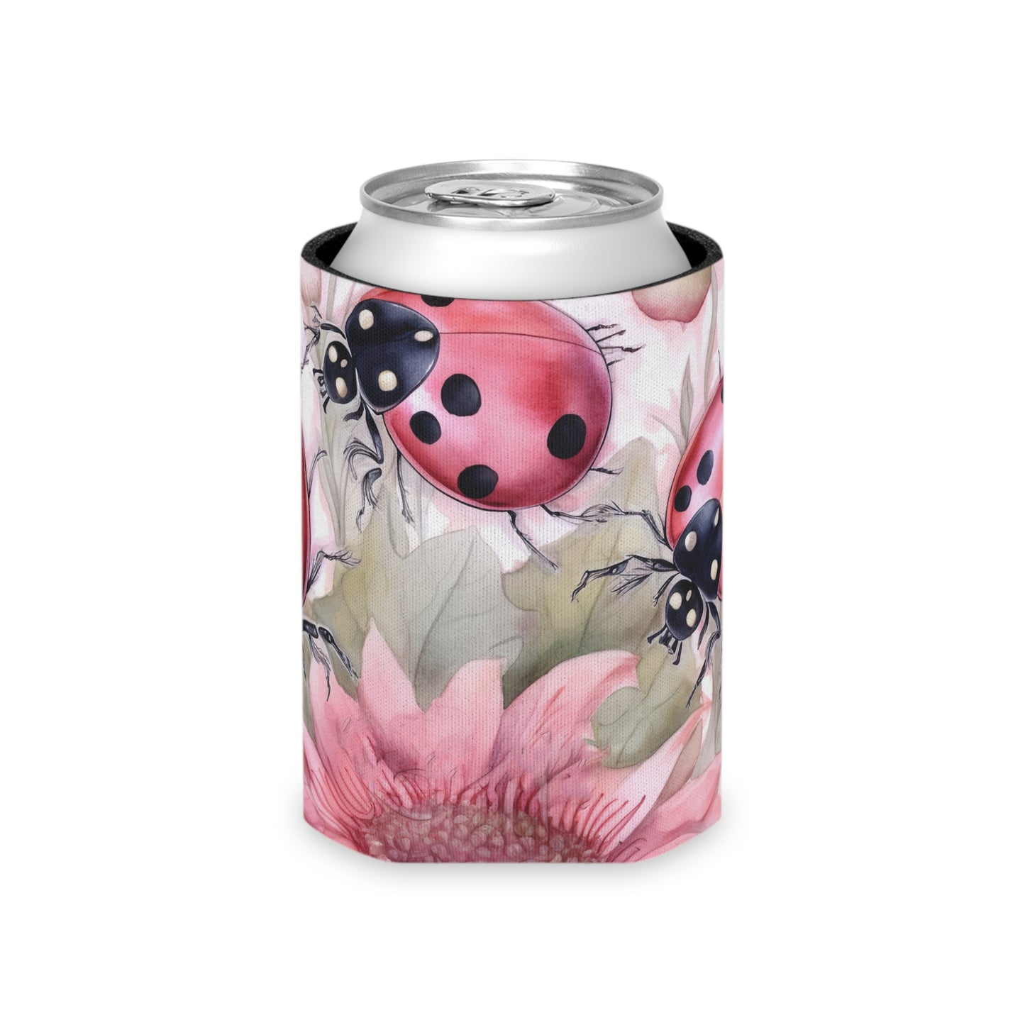 Ladybug Can Cooler, Summer Drink Sleeve