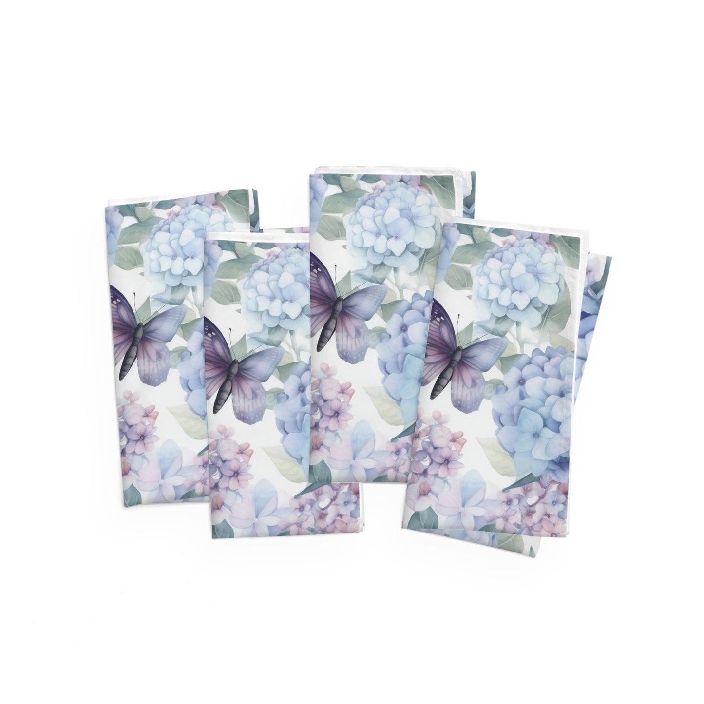 Hydrangea Floral Napkins / Set of 4