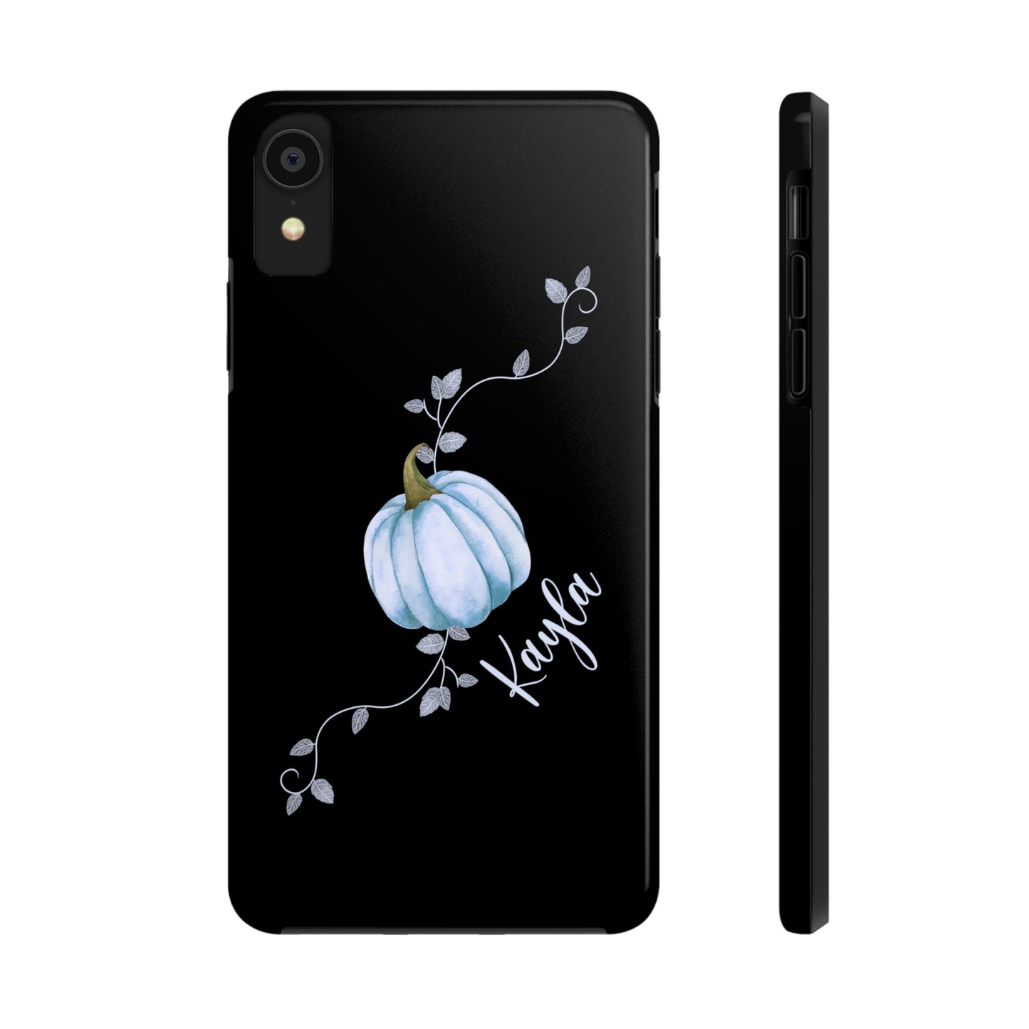 Fall Blue Pumpkin Personalized Phone Case